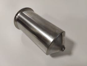 deep drawn and flow formed Titanium Grade cylinder