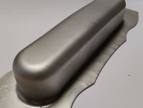 Conventional deep draw in stainless steel long shape