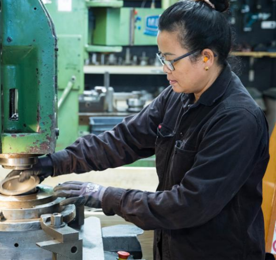 Skilled metal worker at Olsen Metal
