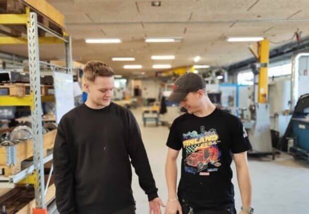 Anton and Johan newly certified CNC machinist