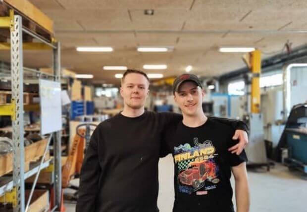 Anton og Johan CNC machinist at Olsen Metal