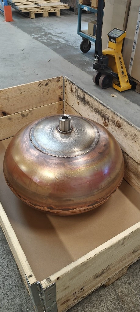  Finished copper vessel manufactured by metal spinning for the pharmaceutical industry.
